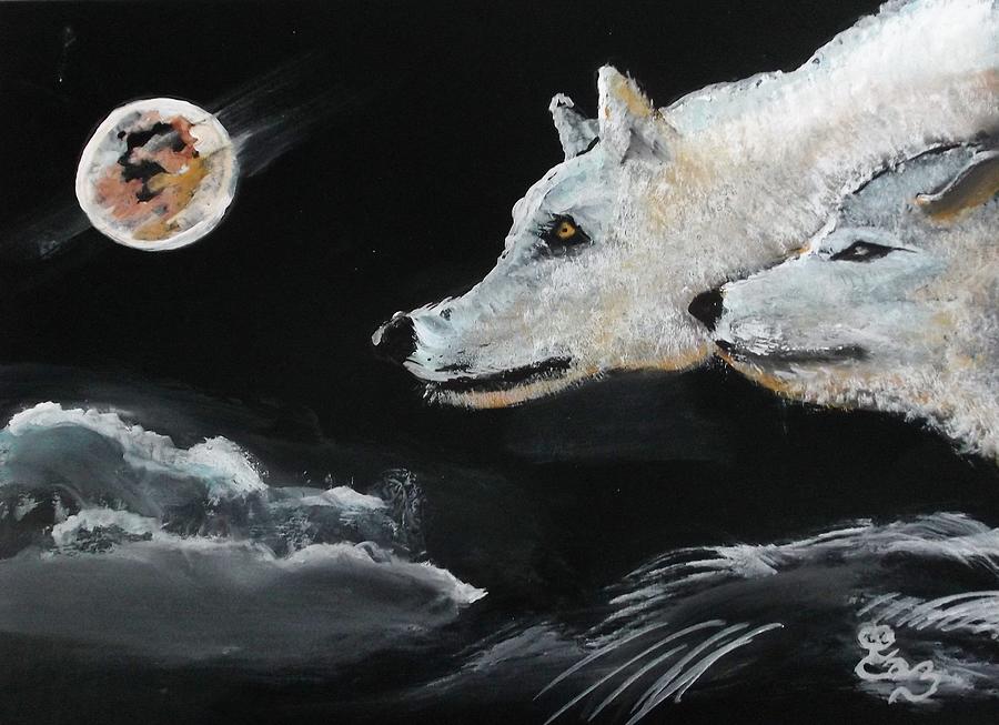 Full Moon Painting by Carole Robins