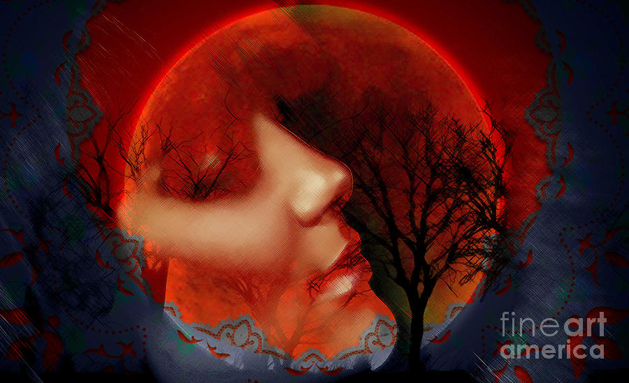 Full Moon Digital Art by Daniela Constantinescu - Fine Art America