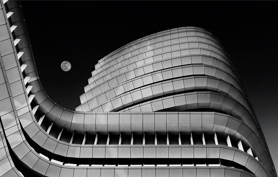 Architecture Photograph - Full Moon by Henk Van Maastricht
