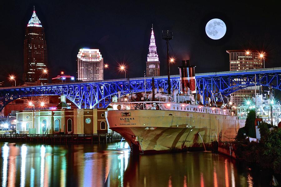 Full Moon in Cleveland Photograph by Frozen in Time Fine Art Photography