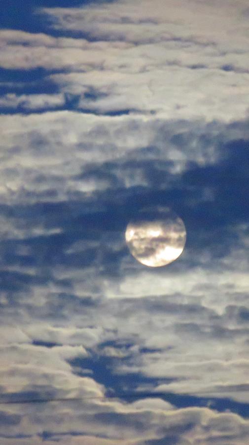 Full Moon in Gemini with Clouds Photograph by Judy Kennedy