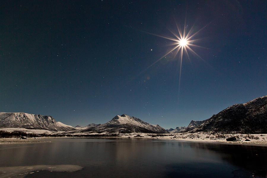 Full Moon In The Arctic Photograph By Frank Olsen