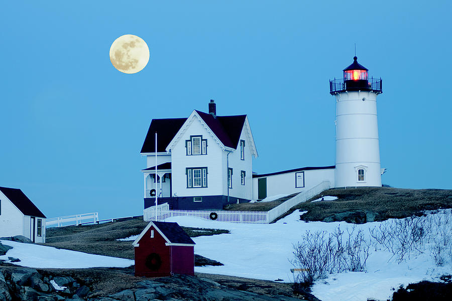 Full Moon Nubble Photograph by Greg Fortier