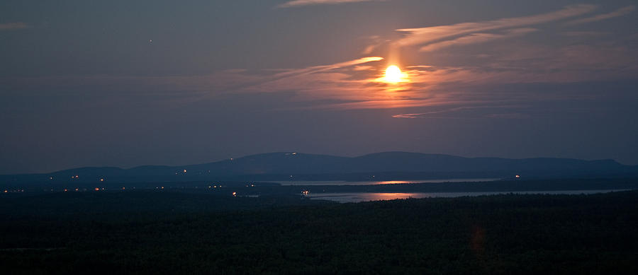 Full Moon Over Acadia I Photograph by Greg DeBeck