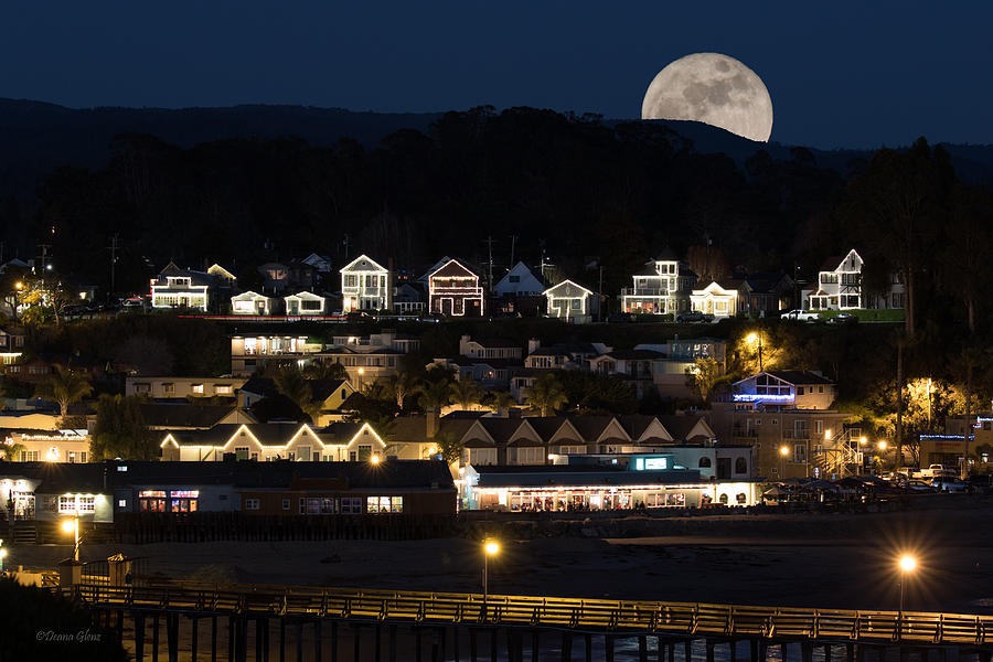 Full Moon over Capitola Photograph by Deana Glenz