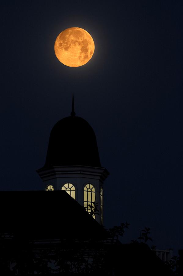 Full Moon over the cupola Photograph by Shoeless Wonder