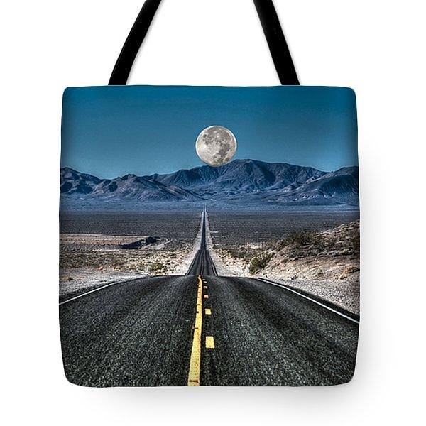 Full Moon Over Death Valley-Tote Photograph by Donna Kennedy