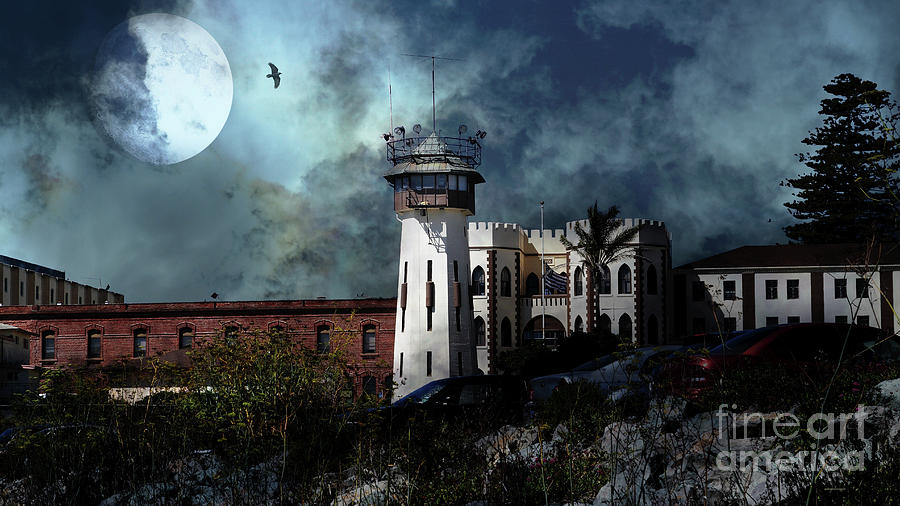Full Moon Over Hard Time San Quentin California State Prison 7D18546 v2 Long Photograph by San Francisco