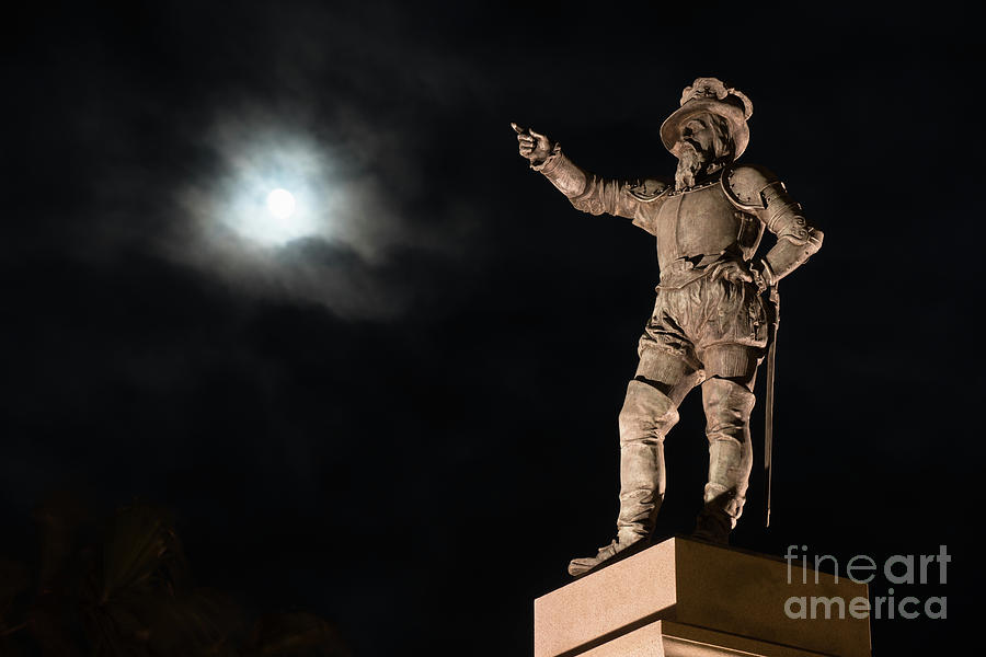 Full Moon over Juan Ponce de Leon, St. Augustine, Florida Photograph by Dawna Moore Photography