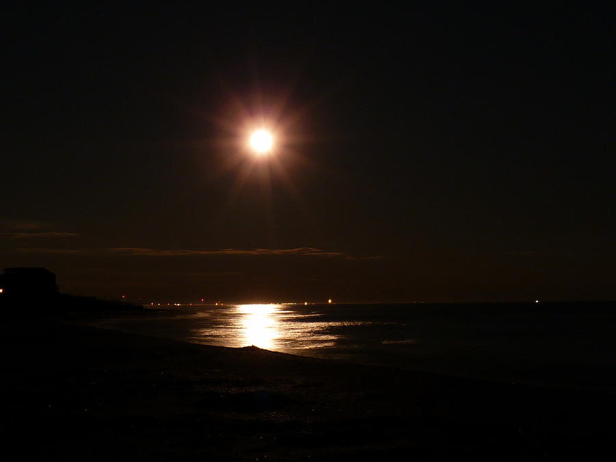 Full Moon over Oak Island I Photograph by Lori Akers - Fine Art America