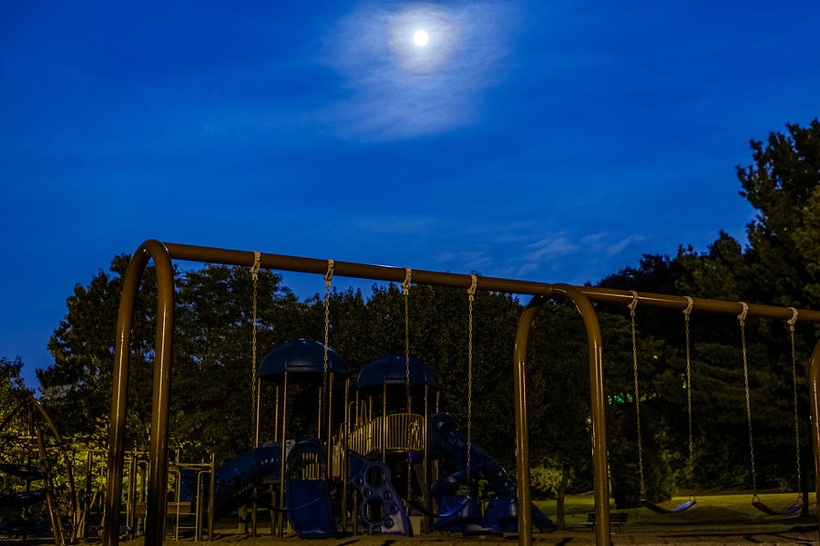 Full moon over playground Photograph by SAURAVphoto Online Store
