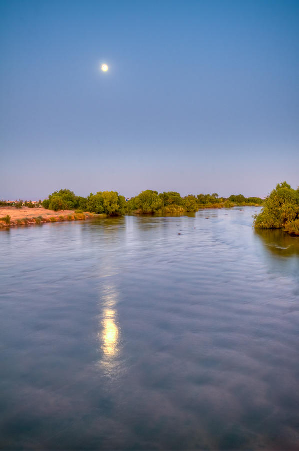 Full Moon Reflection On Kern River Photograph by Connie Cooper-Edwards