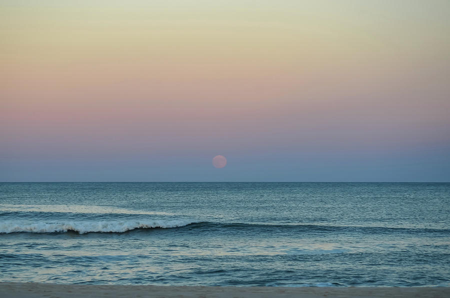 Beach Photograph - Full Moon Rise Seaside NJ October 2013 by Terry DeLuco