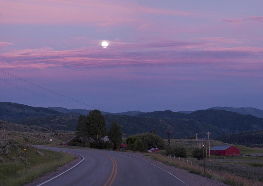 Full Moon Rising at Sundown Photograph by Daniel Hebard