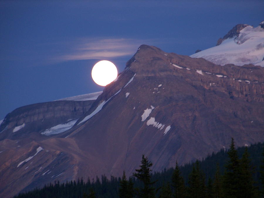Full Moon Over The Rockies Photograph by Greg Hammond