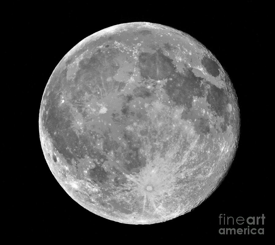 Full Moon Photograph by Roger Becker