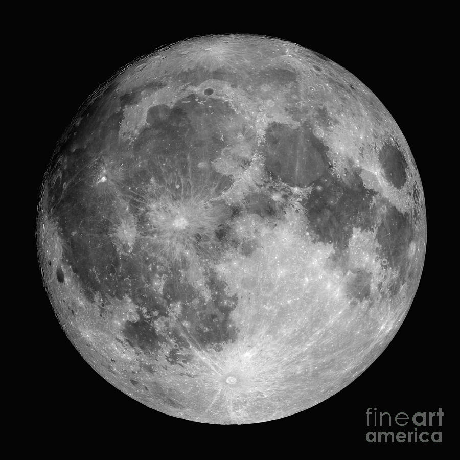 Space Photograph - Full Moon by Roth Ritter