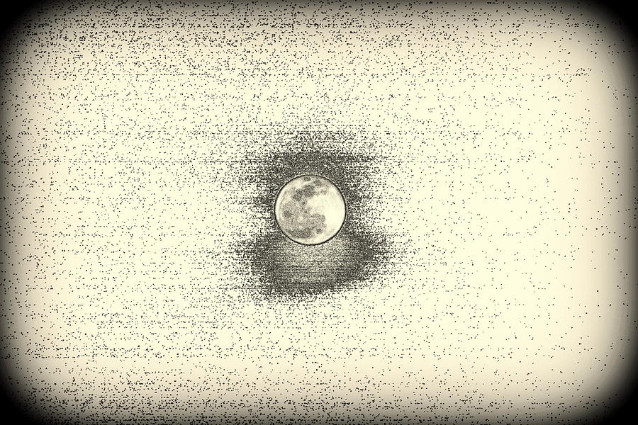 Full Moon Sketch Photograph by Lisa Wooten