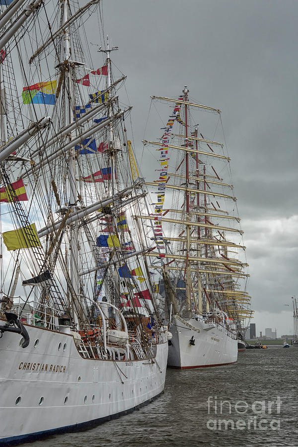 Full rigged ships Photograph by Patricia Hofmeester