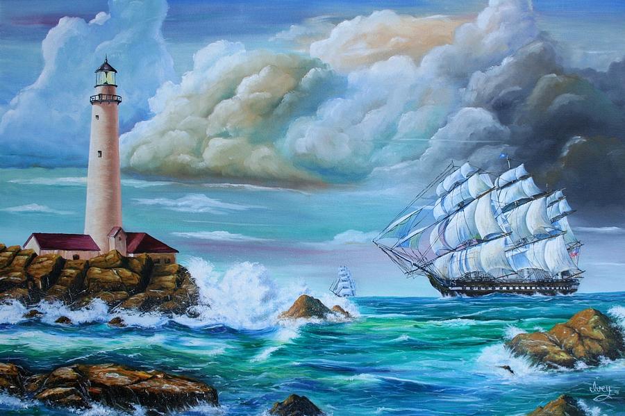 Full Sail Painting by Mike Ivey