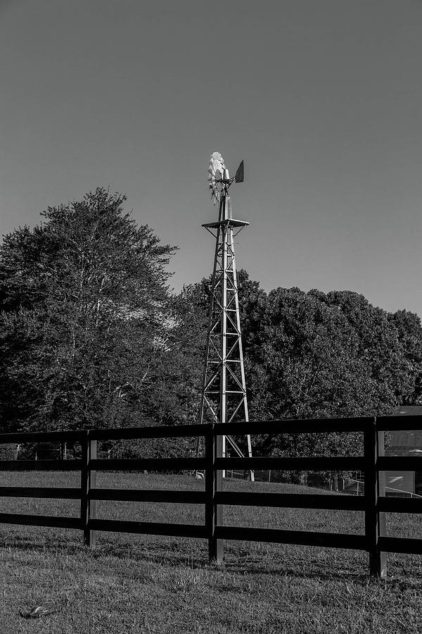 Full Windmill in BW Photograph by Doug Camara