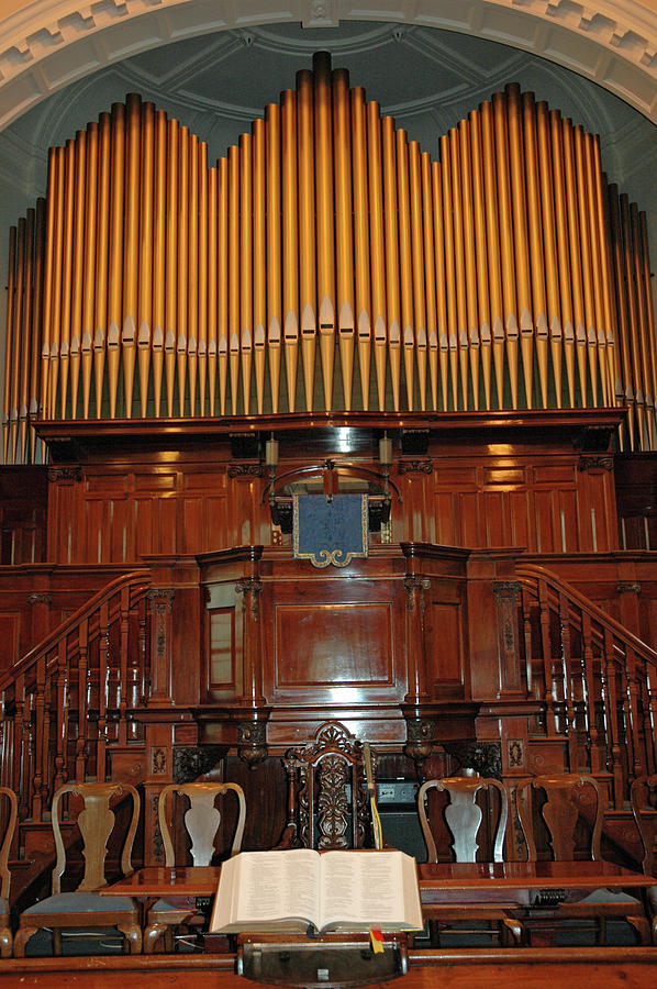 Fuller Baptist Church Pulpit and Organ Photograph by Bruce Gourley