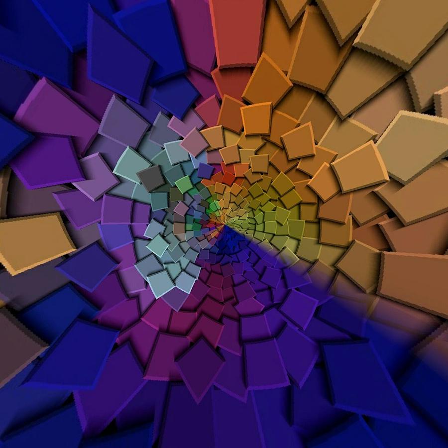Fun and colorful abstract wormhole Digital Art by Marco De Mooy - Fine ...