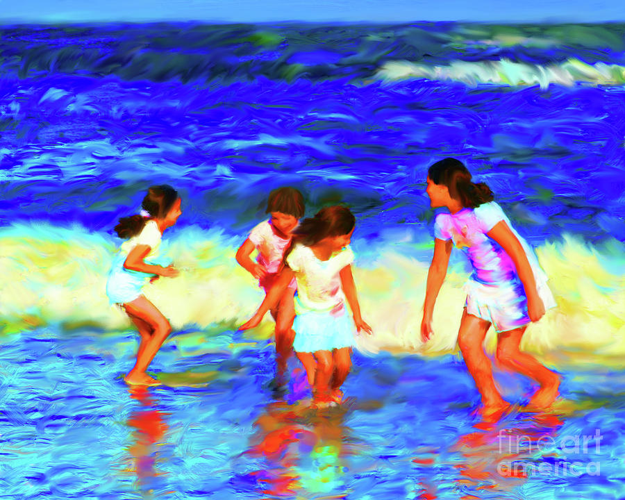 Fun at the Beach Digital Art by Diane Macdonald