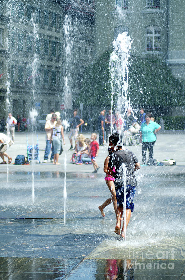 fun at the Bundesplatz in Bern Photograph by Michelle Meenawong
