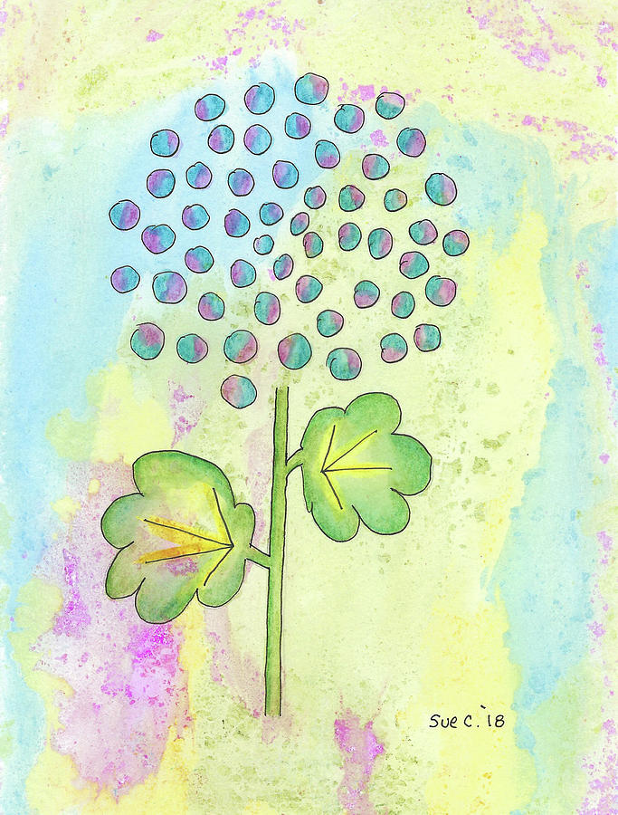 Watercolor Painting - Fun Flower by Susan Campbell Watercolor Painting - Fun Flower by Susan Campbell