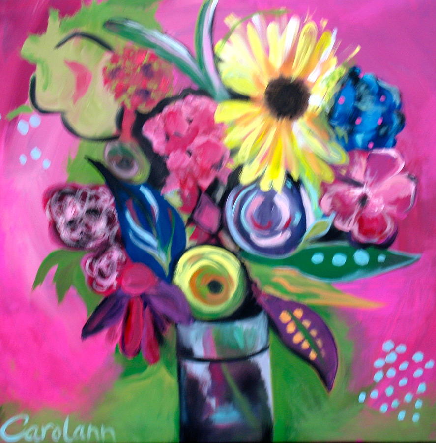 Fun Flowers Painting by Carolann Shubert - Fine Art America