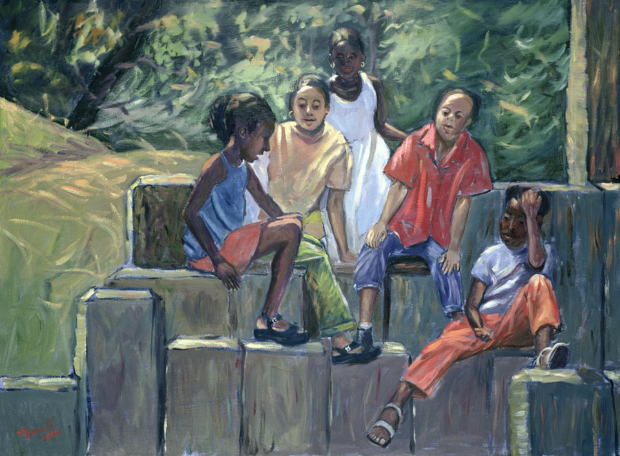 Summer Painting - Fun in the Park by Carlton Murrell