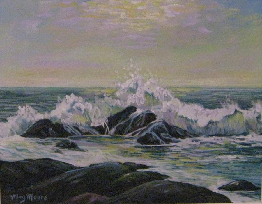 Seascape Painting - Fundy Shores by May Moore