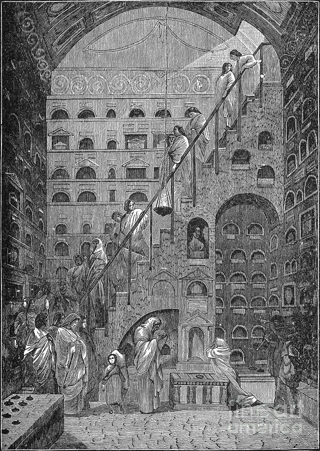 FUNERAL AT CAESARS PALACE, c.1894. Drawing by Granger