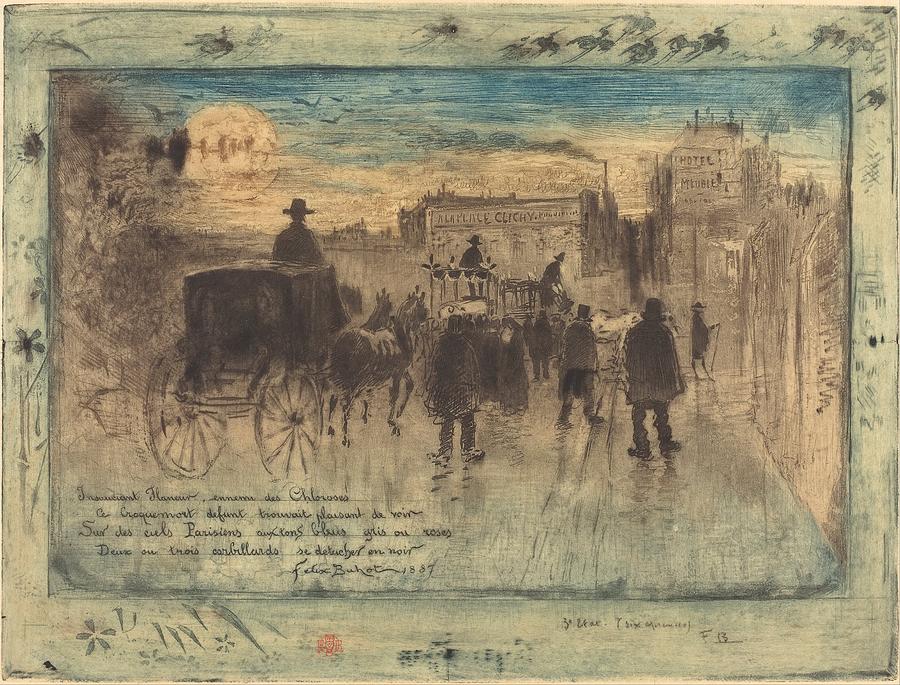 Paris Painting - Funeral Procession On The Boulevard De Clichy by Mountain Dreams