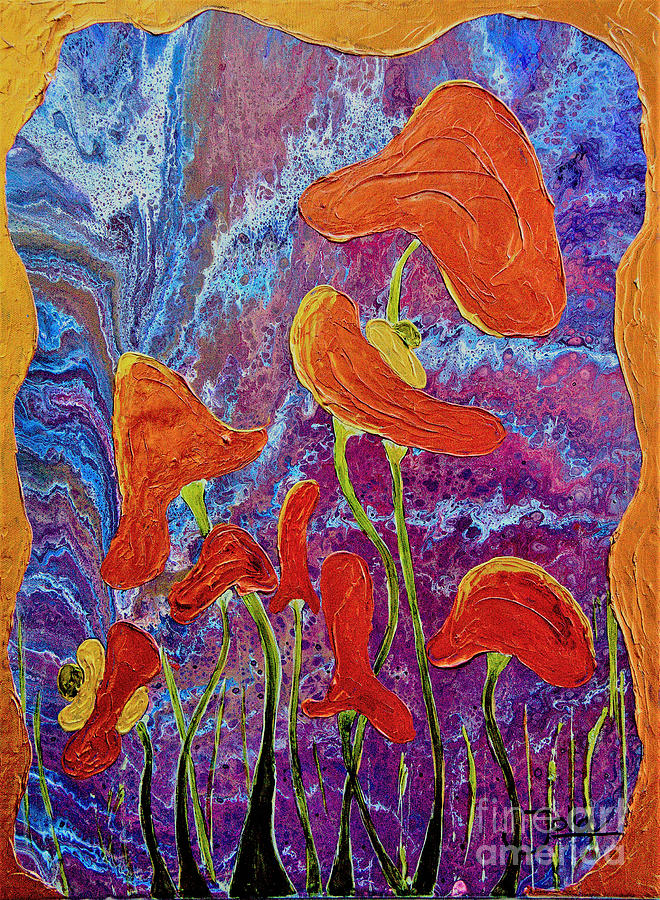 Fungi fun Painting by Jolanta Anna Karolska
