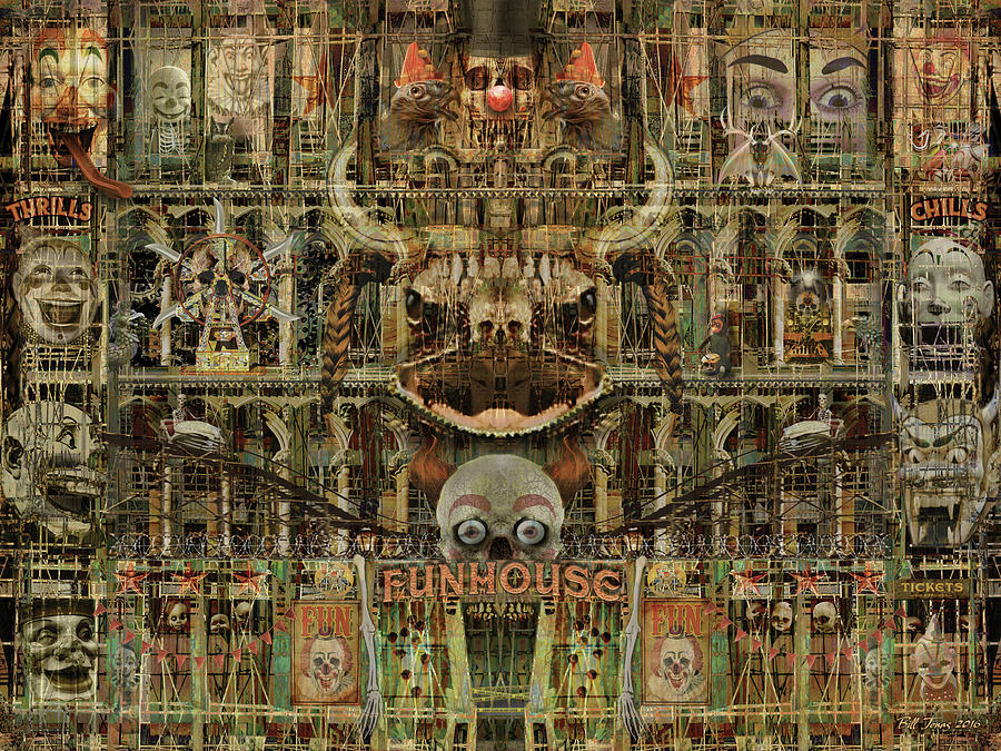 Funhouse of the Damned Digital Art by Bill Jonas