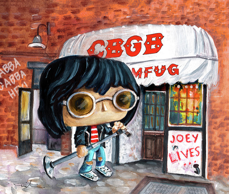 Funko Joey Ramone At CBGB Painting by Miki De Goodaboom
