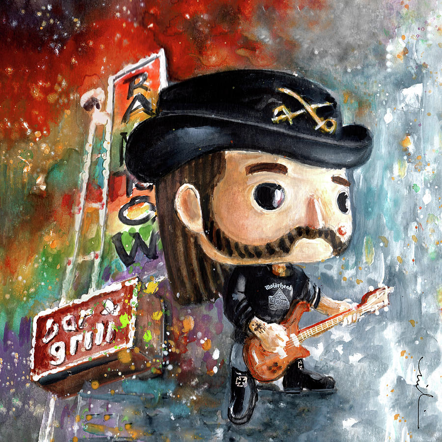 Funko Lemmy Kilminster Out To Lunch Painting by Miki De Goodaboom