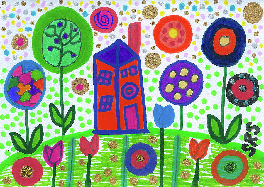 Funky Country Drawing by Susan Schanerman