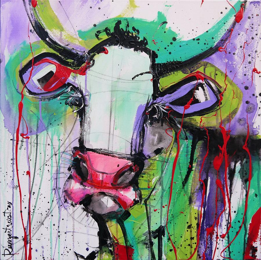 Funky Cow 6 Painting by Irina Rumyantseva - Fine Art America