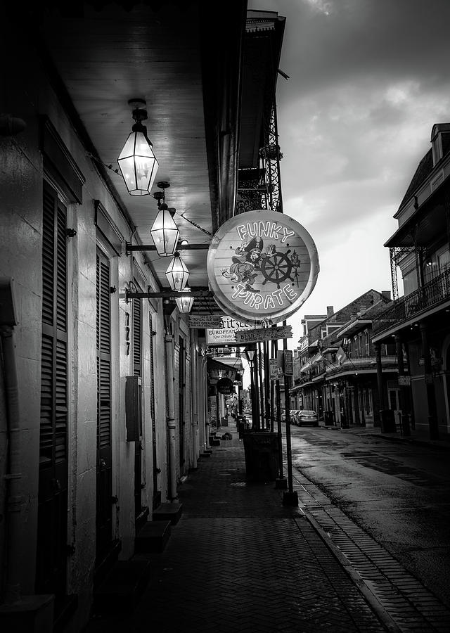 New Orleans Photograph - Funky Pirate In Black and White by Greg and Chrystal Mimbs