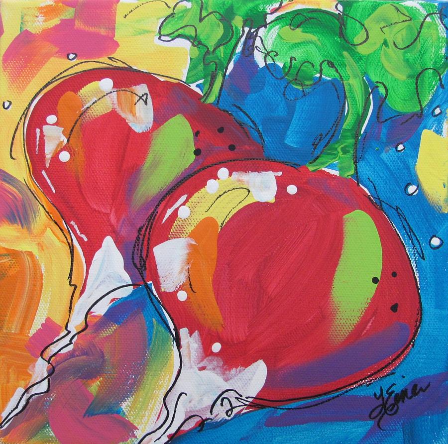Funky Radishes Painting by Terri Einer