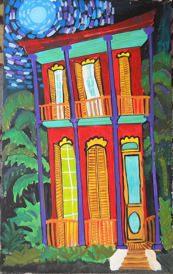 Funky Red House in New Orleans Digital Art by Linda MorganSmith - Fine ...