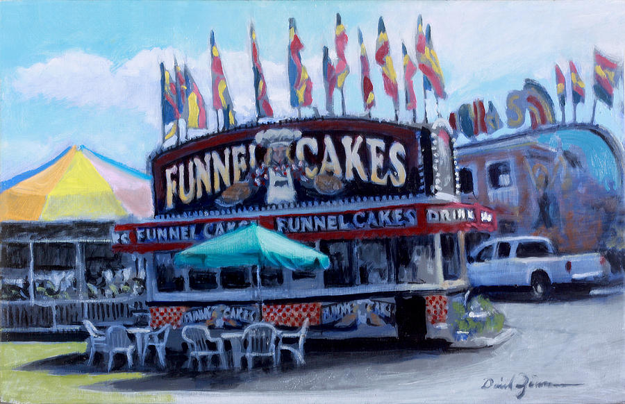 Funnel Cakes Painting by David Zimmerman