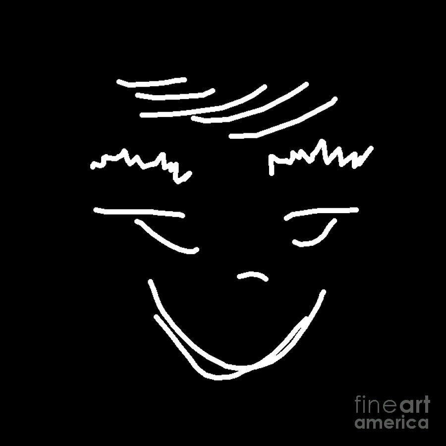 Doodle Digital Art - Funny Face Doodle by Two Hivelys
