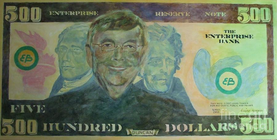 Funny Money Painting by Claire Gagnon