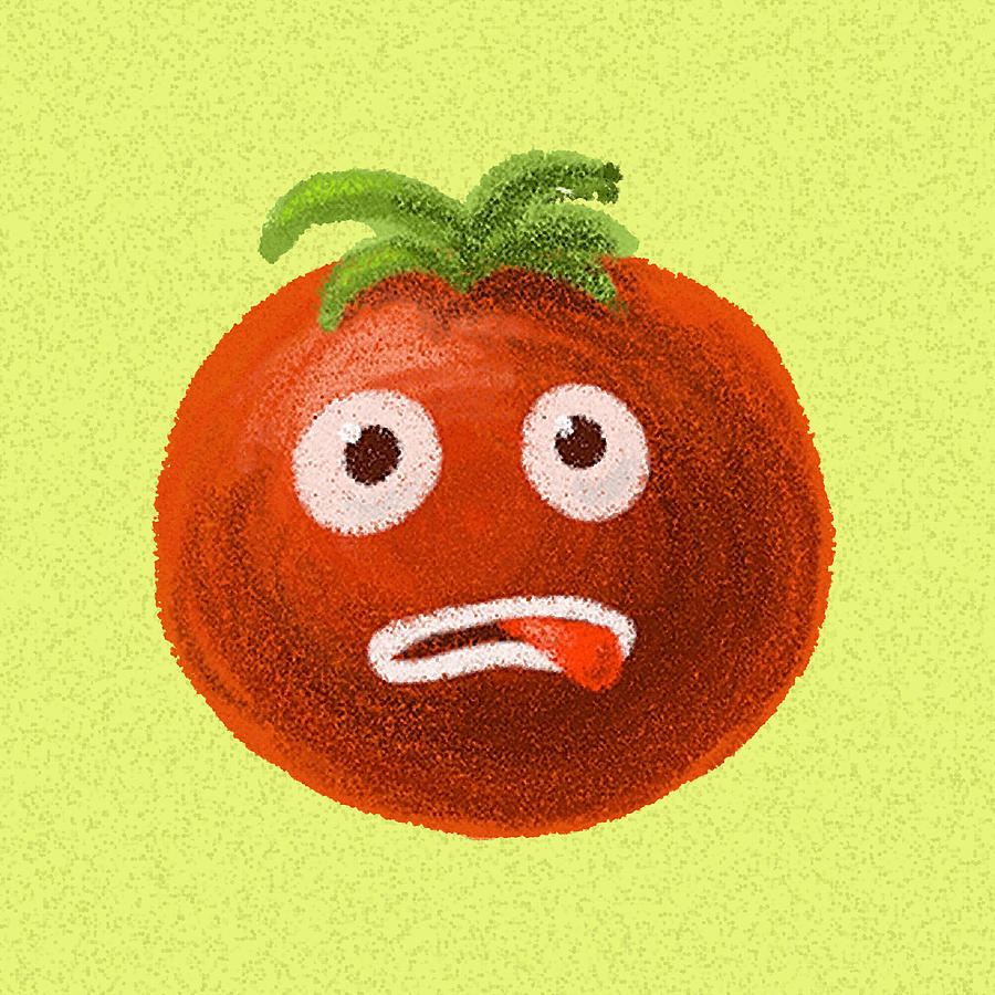 Funny Tomato Digital Art by Boriana Giormova