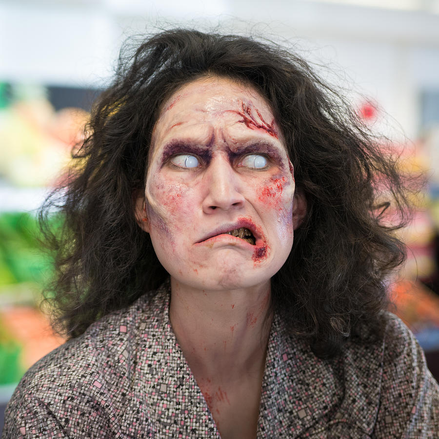 Funny zombie grimace Photograph by Matthias Hauser - Fine Art America