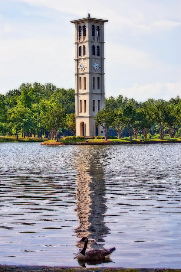 Swan Photograph - Furman University Bell Tower by Gary Adkins